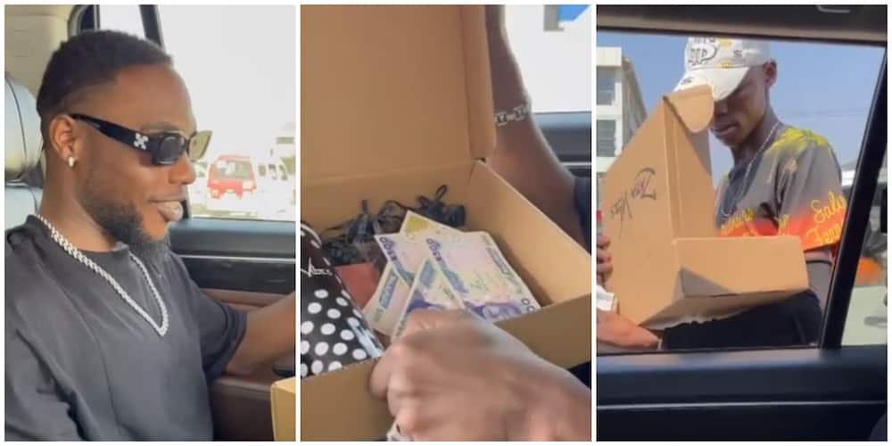 Video captures beautiful moment singer LAX gifted street hawker with box of cash