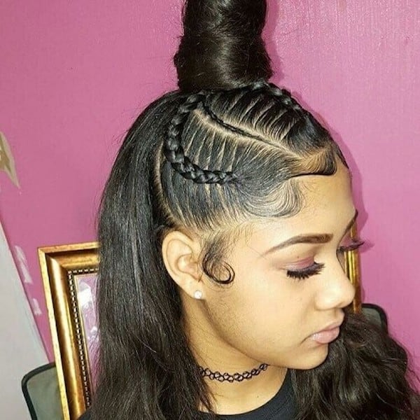 feed in braids with sew in