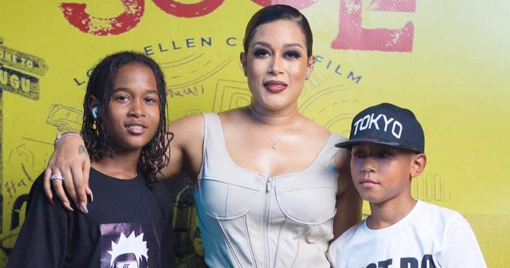 Nollywood actress Adunni Ade, with her two sons.