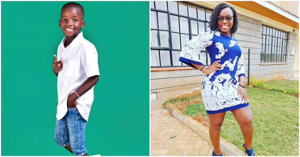 Benjamin Otieno (l) and her mum Gloria Nyaboke Moraa (r).