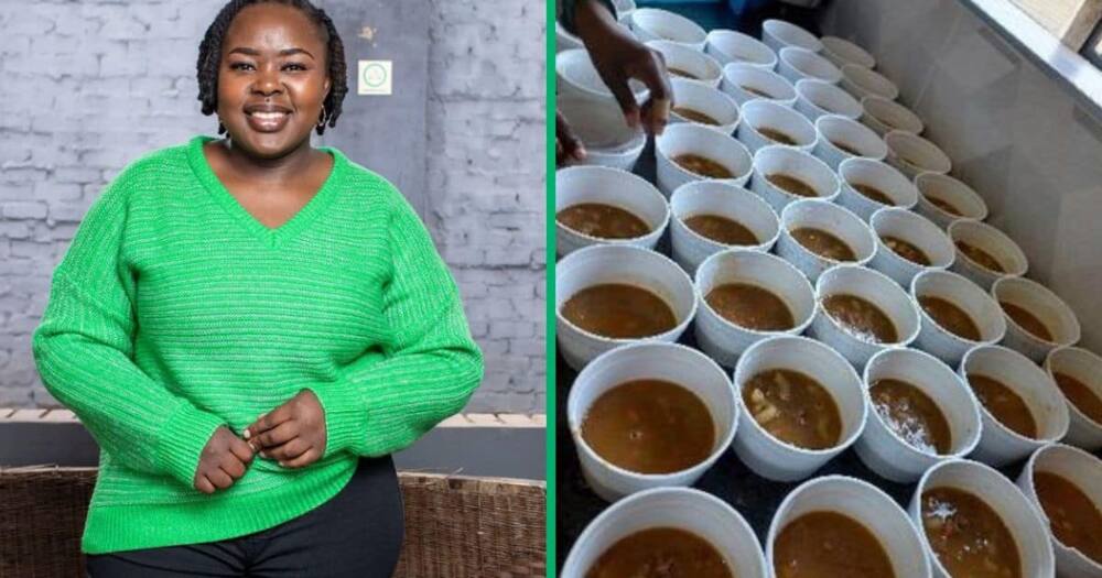 Una generosa mujer de catering que alimenta a los hambrientos con sopa semanal y le encanta contribuir a la comunidad.