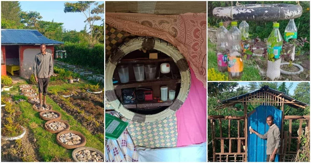 Bomet Diploma Graduate's Impeccable Landscaping Skills at His Village Home Melt Hearts Online: "Hii ni Talent"