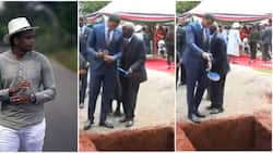 "He Needs My Shoulder:" Ladies Offer to Comfort Sean Andrew After Tossing Ring in Mwai Kibaki's Grave