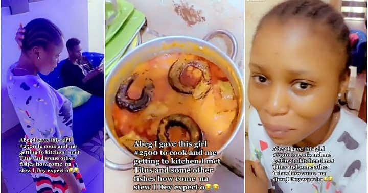 Lady cooks food with N2,500