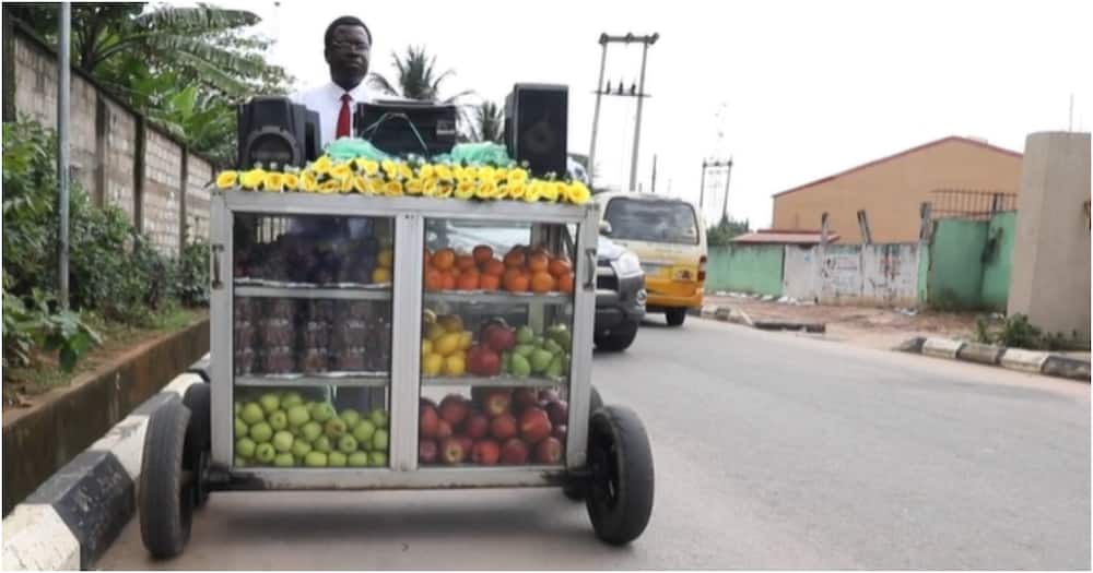 Smartly dressed male grocer wins customers' hearts with his neatness