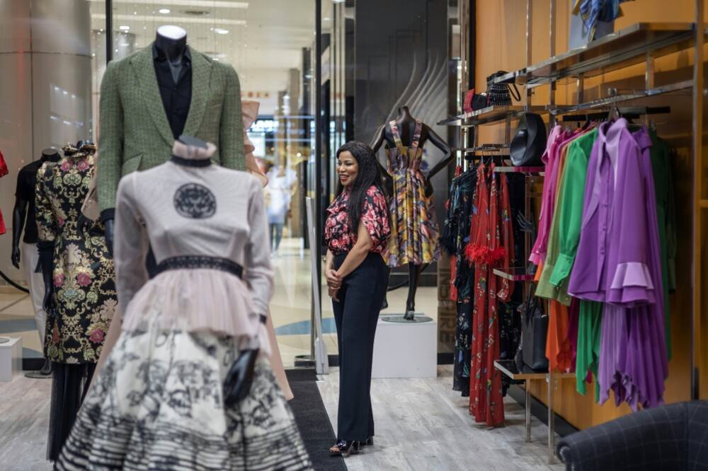 Moloi-Motsepe at  the African Fashion International boutique in Sandton this month