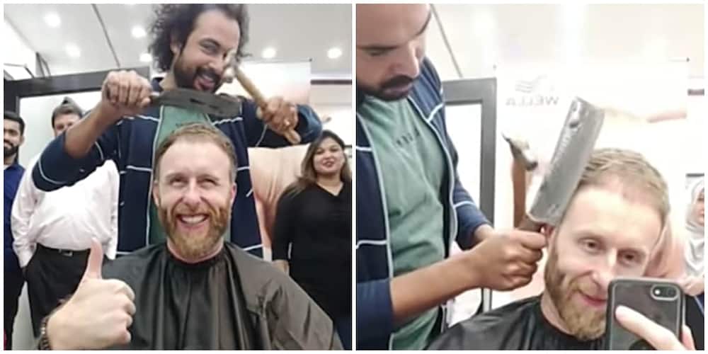 Barber Uses Butcher's Knife, Broken Glass and Hammer to Cut and Style Hair, Video Goes Viral