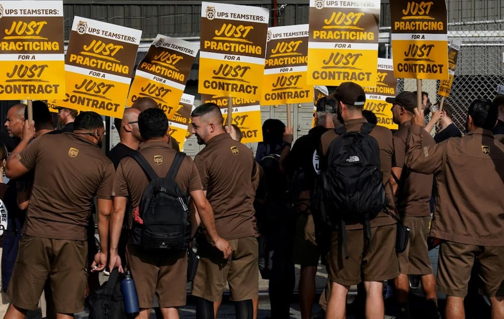 UPS workers held 'practice picket' events earlier this month prior to announcing a tentative agreement with UPS