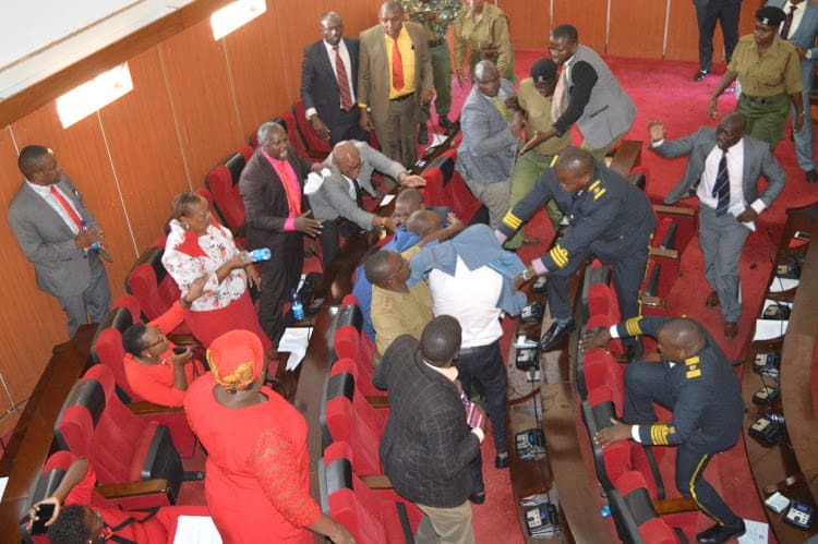Blows and kicks fly in Kiambu County Assembly as leaders oppose KSh 1 billion supplementary budget
