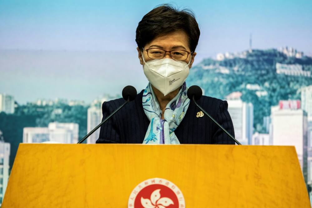 Hong Kong Chief Executive Carrie Lam said the Covid case numbers were rising but were 'not an alarm bell yet'.