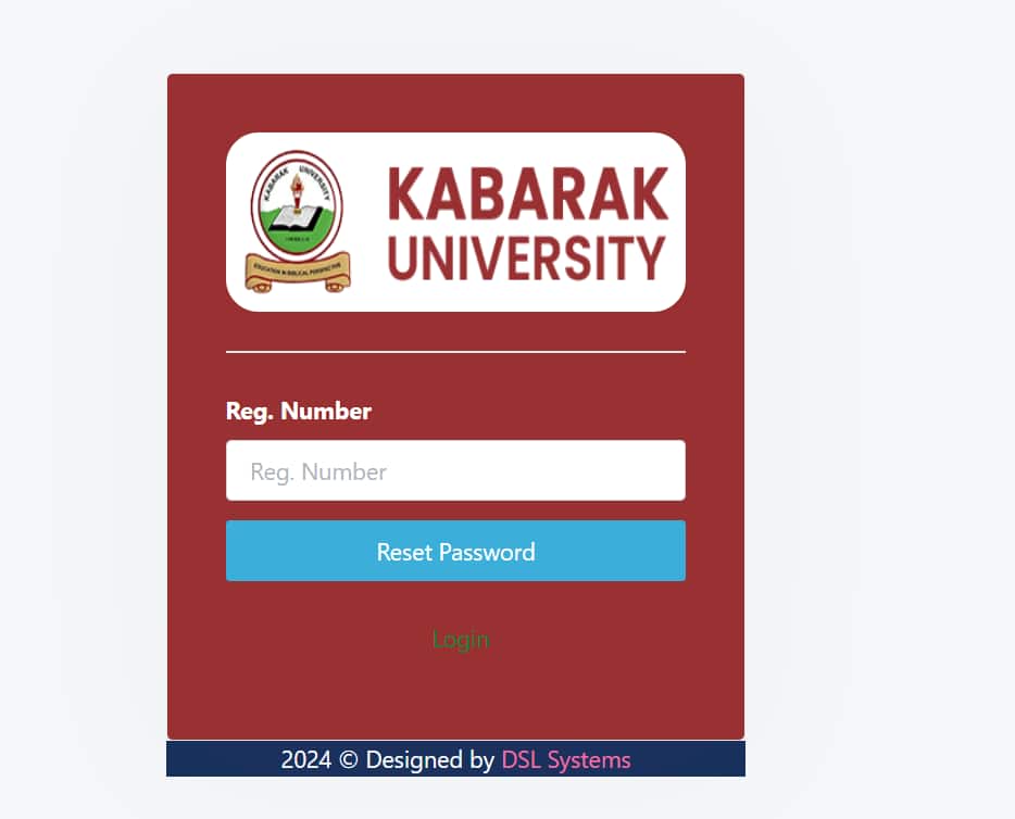 Kabarak University student portal