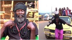 Kakamega Man with 5 Wives, 19 Kids Displays His Might in Car Pulling Stunt Using His Dreadlocks