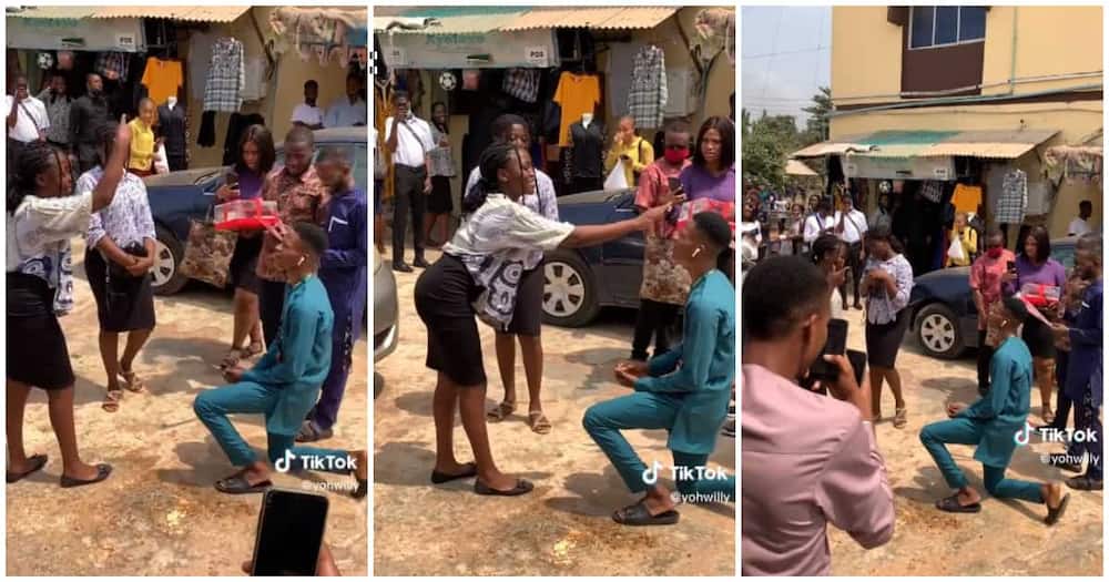 Nigerian lady rejects proposal at Babcock University.