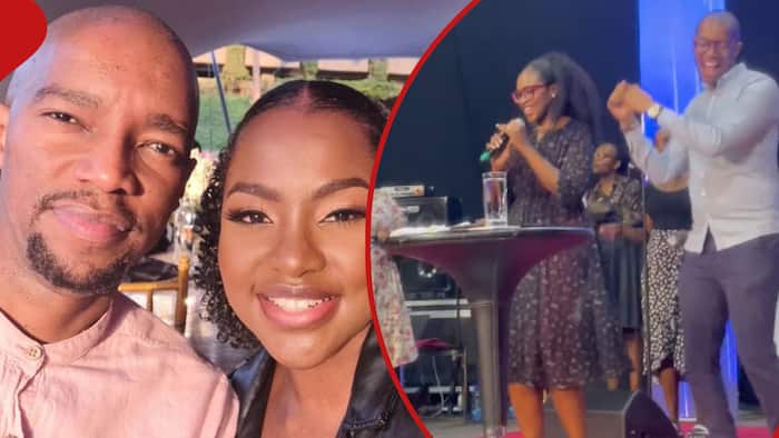 Waihiga Mwaura Joins Wife Joyce Omondi on Stage, Performs with Her in Epic Video