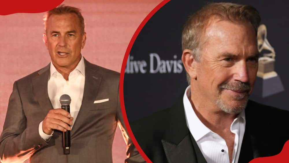 Kevin Costner speaks onstage during the Paramount+ UK launch at Outernet and at the the Pre-GRAMMY Gala