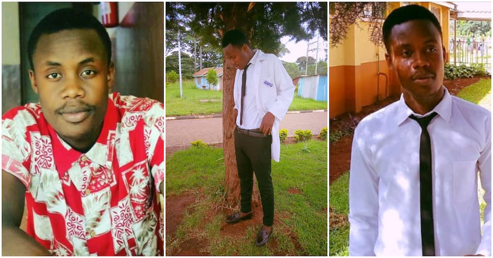Moses Okumu Okoth, an aspiring doctor, dropped out of Mount Kenya University in 2017.