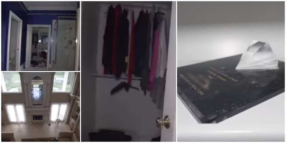 Reactions as man discovers diamond award & luxury clothes in old mansion abandoned by female Oyinbo politician