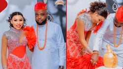 Lucy Natasha's Brother Holds Colourful Traditional Wedding with Beautiful Lover, Photos Emerge