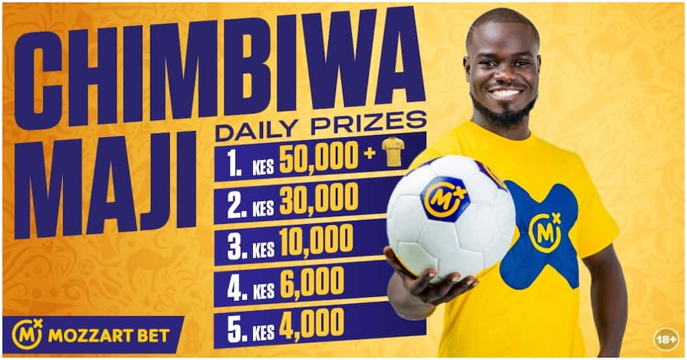 Mozzart Bet has launched a promotion dubbed ‘Chimbiwa Maji’. Photo: Mozzart Bet.