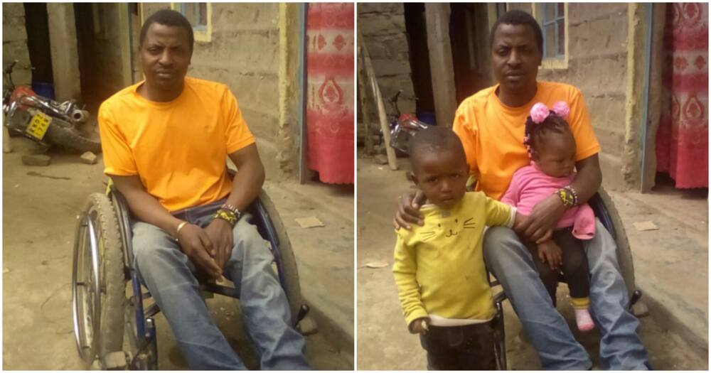 Michael Kamau from Naivasha is wheelchair bound because of polio.