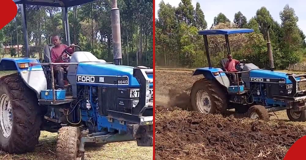 A video posted online showed a young boy using a tractor to plough a field.