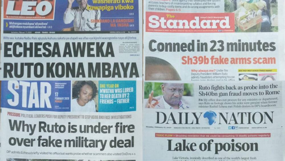 Kenyan newspapers review for February 17: Fish from Lake Victoria and China laced with lead, other heavy metals