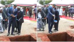 Mwai Kibaki's Grandson Sean Andrew Removes Finger Ring, Puts it in Grandfather's Grave