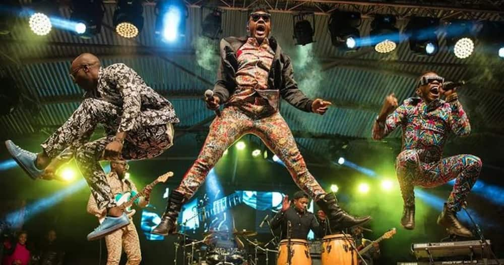 Sauti Sol get certificate for producing Burna Boy's album.