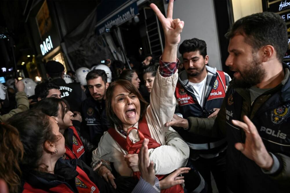 Police detained some supporters of Fincanci during protests over her arrest Wednesday