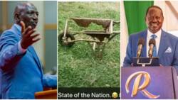 Raila Odinga Cheekily Shares Photo of Dilapidated Wheelbarrow on His Pages: "State of the Nation"