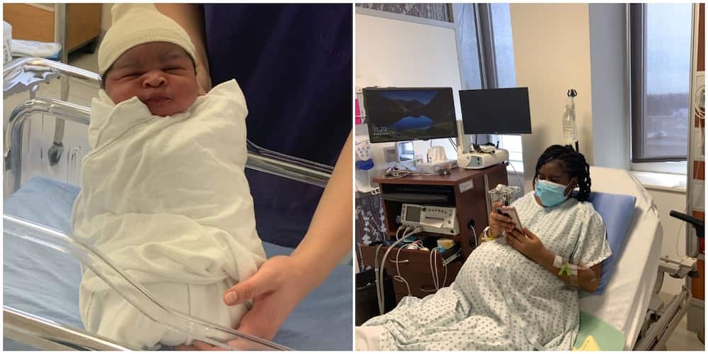 Nigerian man shares photo of the baby his wife gave birth to after 4 miscarriages, social media reacts