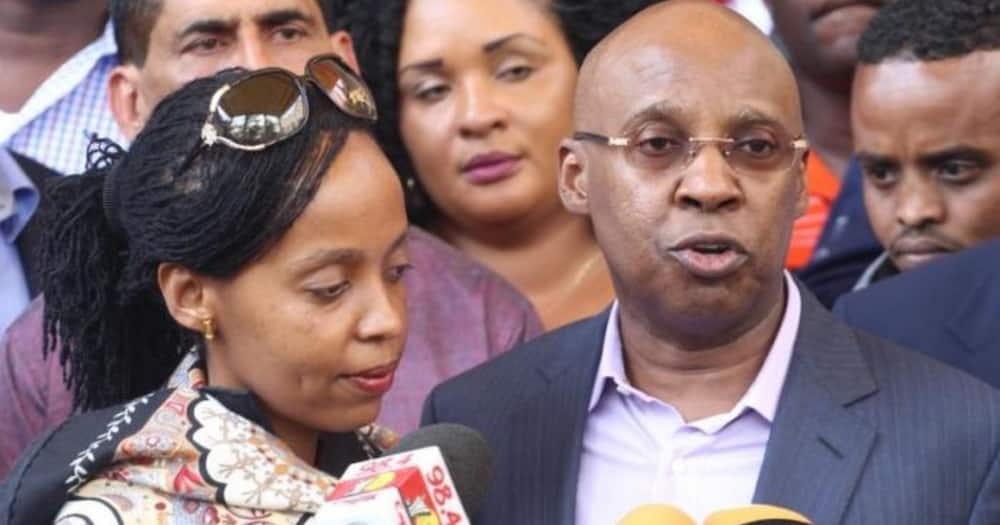 Jimmy Wanjigi (right) with his wife at a past event.