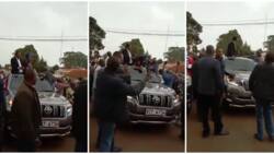 Elgeyo Marakwet: Video of Raila Taking Cover Under Car Sunroof as Youths Pelt Convoy with Stones Emerges