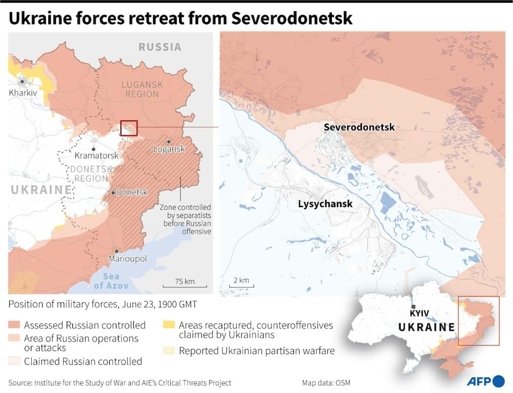 Ukraine forces retreat from Severodonetsk