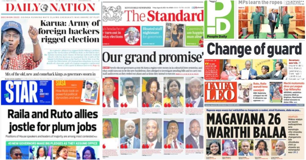 Kenyan newspapers.