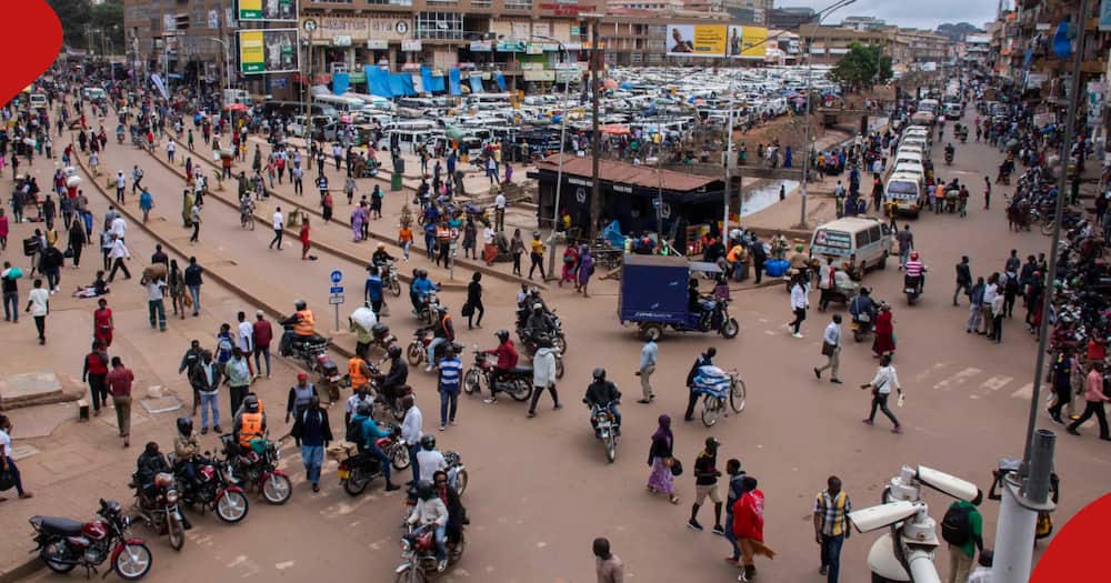 Busy Kampala city.