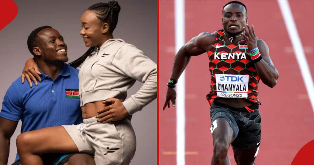 Ferdinand Omanyala's wife encouraged him after participating in the World Athletics Championships. He emerged 7th in the finals.