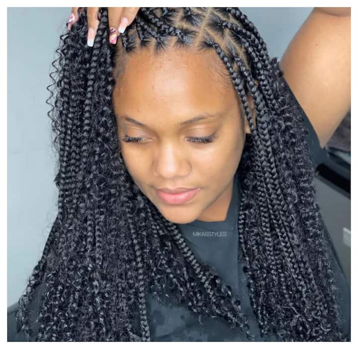 20 best knotless braids with curly ends for a stunning look - Tuko.co.ke