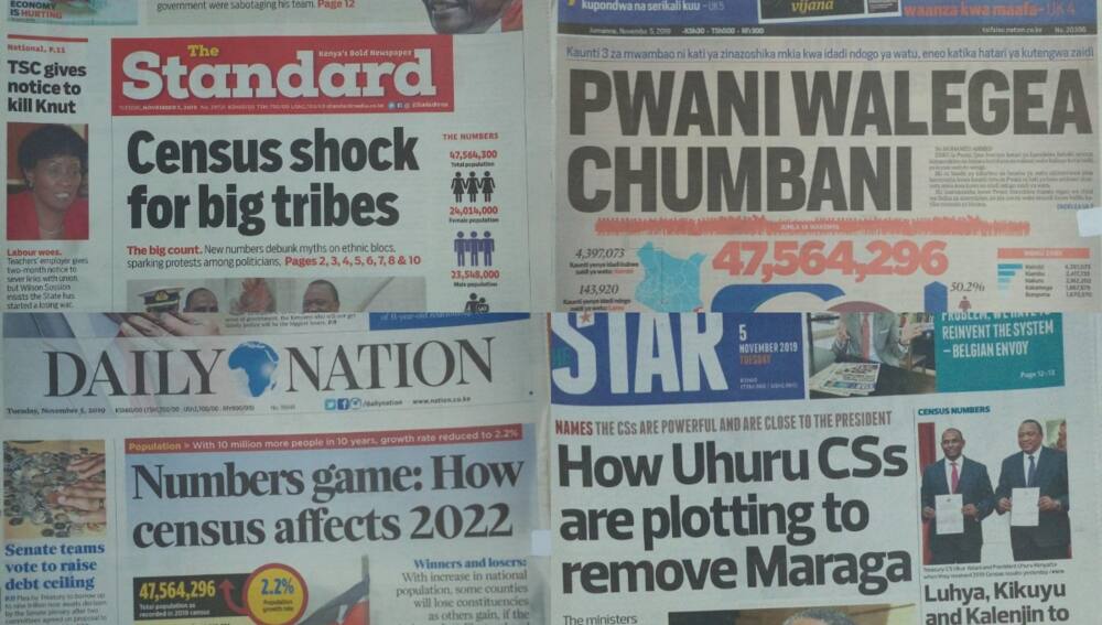 Magazeti ya Kenya Jumanne, Novemba 5.