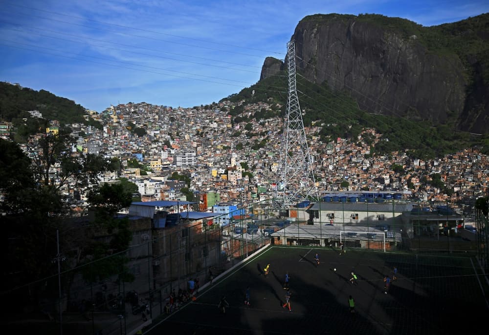 Rocinha is sprawled across a hillside near Rio's iconic coastline