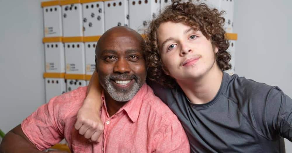 Peter Mutabazi and his adopted son, Tony.