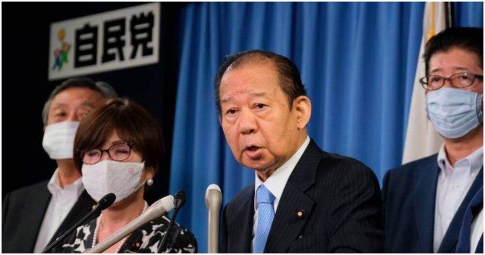 LDP Secretary-General Toshihiro Nikai in a past address. Photo: Getty Images