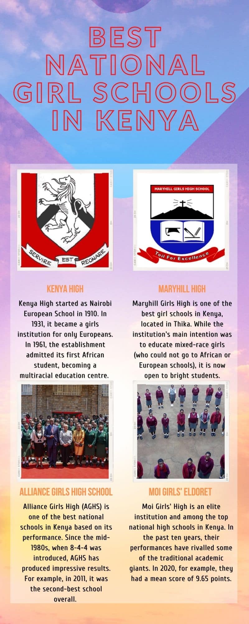 Best national girl schools in Kenya