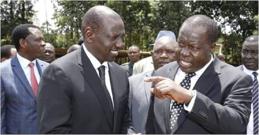 President William Ruto and former Interior CS Fred Matiang'i