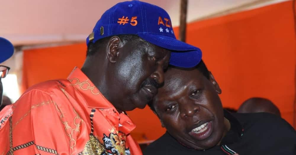 Raila Odinga and Eugene Wamalwa.