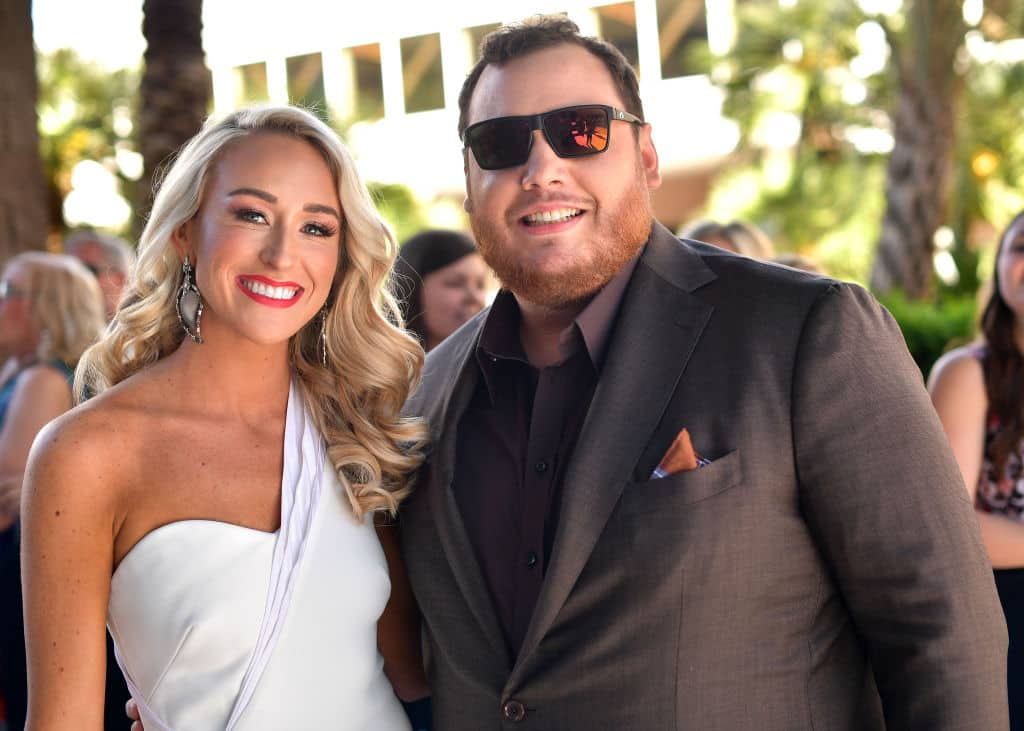 luke combs wife wedding dress