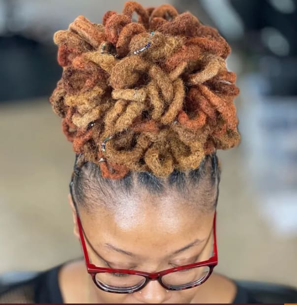 Updo loc hairstyles