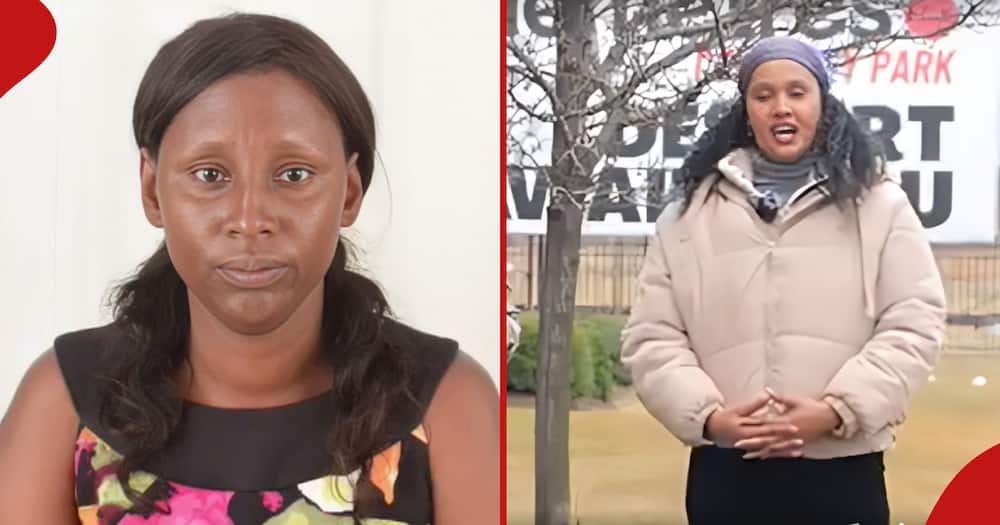 Delphina Wambui Nhinghi who died in the freezing cold and in the second frame is her friend ,Teresia Wanjiku Mwangi.
