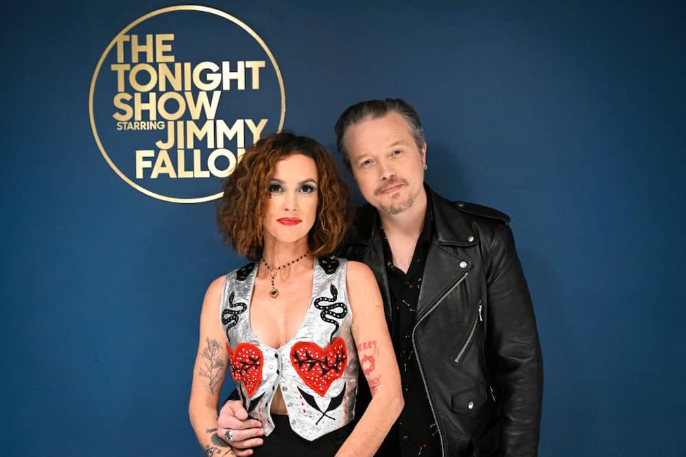 Amanda Shires with Jason Isbell at The Tonight Show Starring Jimmy Fallon