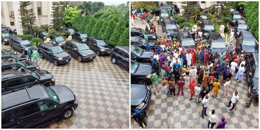Some of the luxurious vehicles were donated by the Nigerian man. Photo Credit: Chibuzor Gift Chinyere.